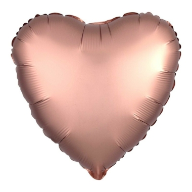 Srce mat rose gold - 46cm