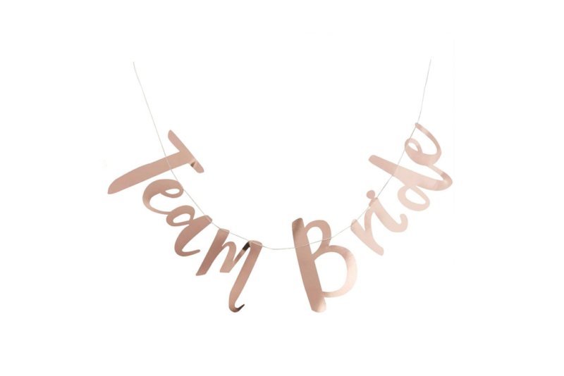 rose gold baner team bride