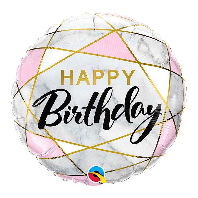 happy birthday marble balon