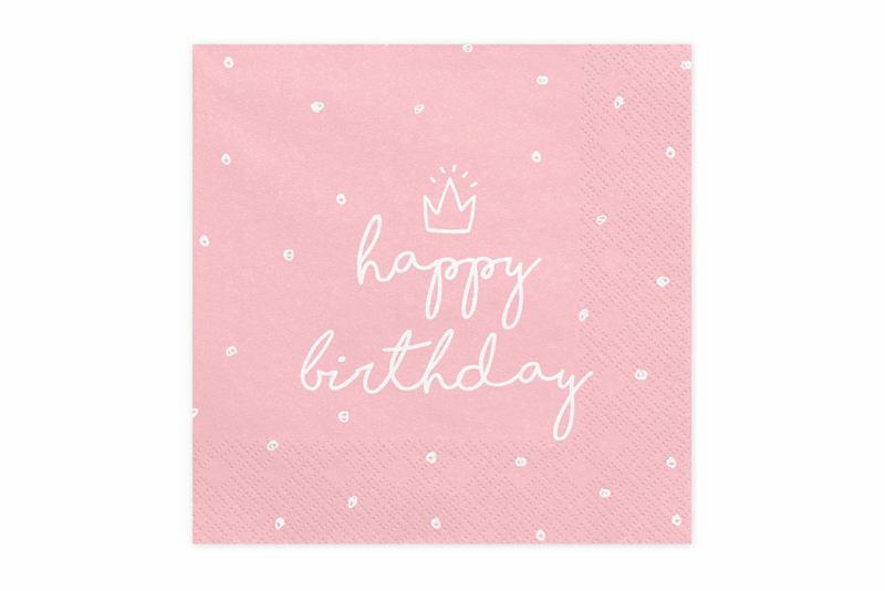 Salvete Happy birthday 11 33cm - 20 kom