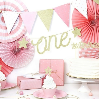 Zastavice roze mix - 130cm