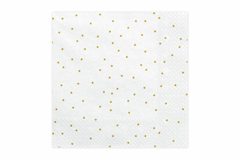 Salvete Zlatne tačkice 33cm - 20 kom