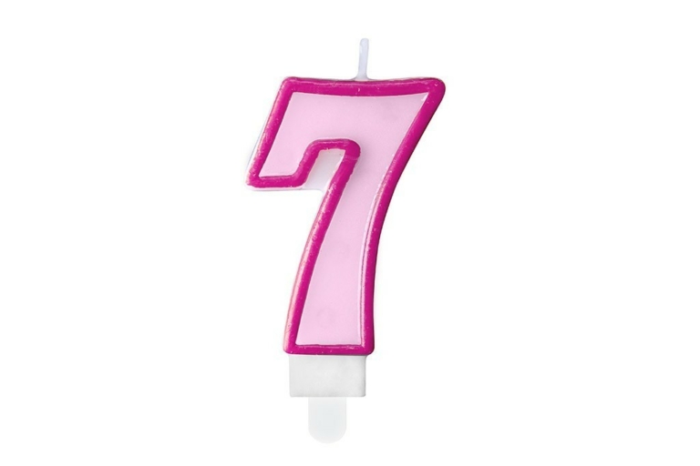 Roze svećica 7 - 7cm