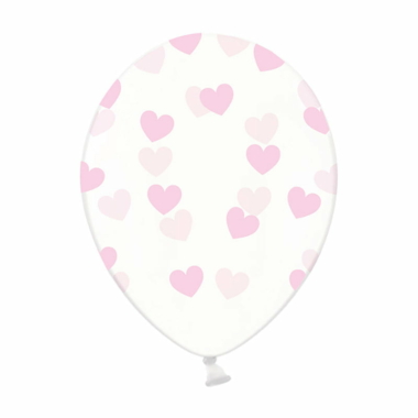 Providan balon sa roze srcima 28cm - 5 kom