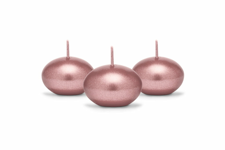 Plutajuće sveće Rose gold - 3 kom