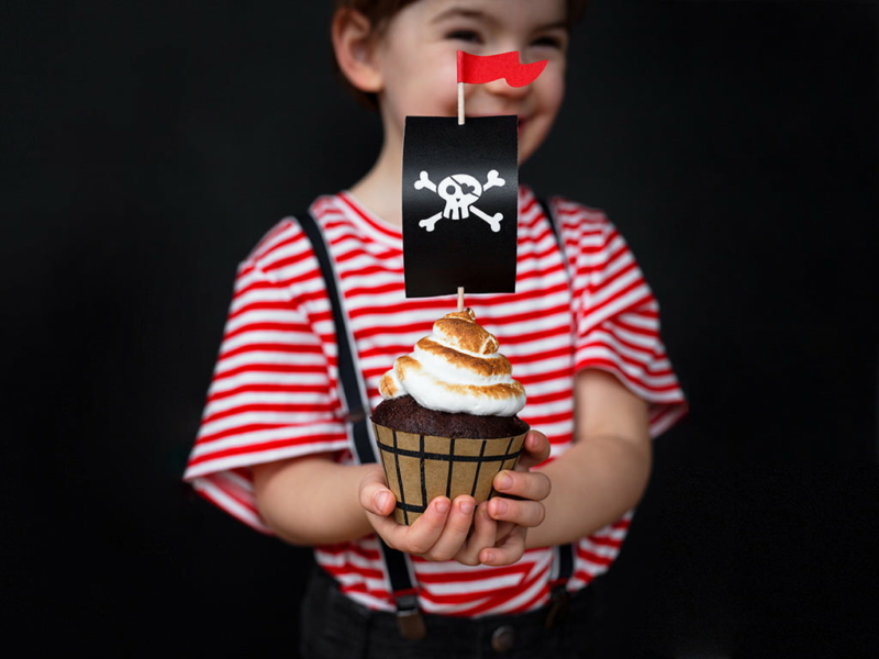 Toperi i korpice za cupcakes Pirati - 6 kom