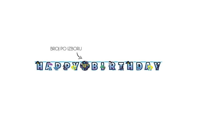 Baner Happy Birthday - 320cm