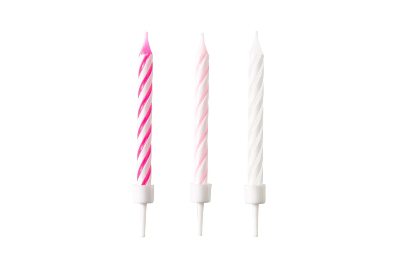 svecice stapici pastelni roze