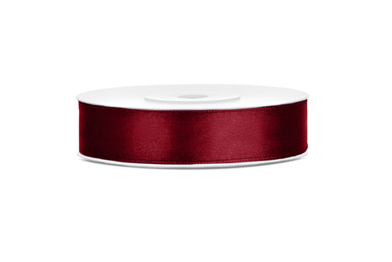 Satenska traka Bordo - 12mm/25m