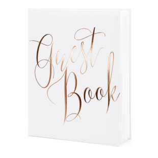 guest book rose gold