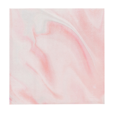 Salvete Pink Marble 33cm - 16 kom