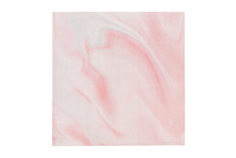 Salvete Pink Marble 33cm - 16 kom