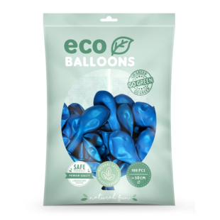 eco metalik plavi baloni 30cm kesa