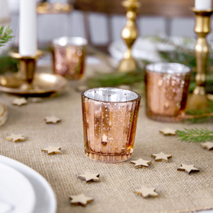 rose gold svecnjak uzivo