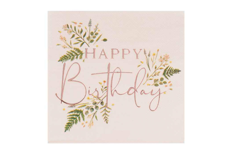 boho salvete happy birthday