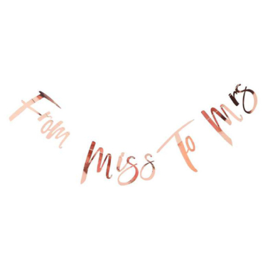 Baner From Miss to Mrs - 1.7m