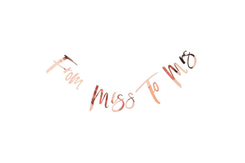 Baner From Miss to Mrs - 1.7m