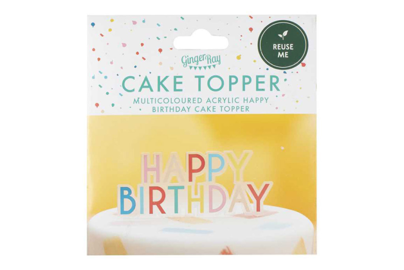 Toper za tortu Happy Birthday - 12cm