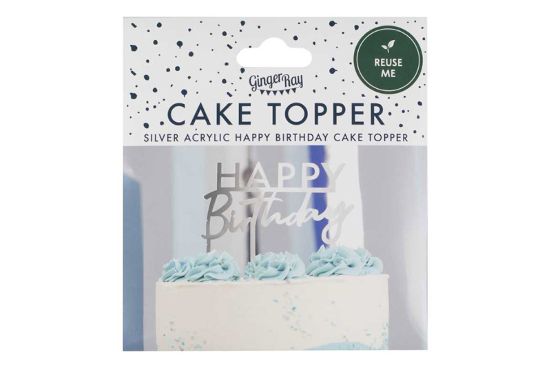 Toper za tortu Happy Birthday - 12cm