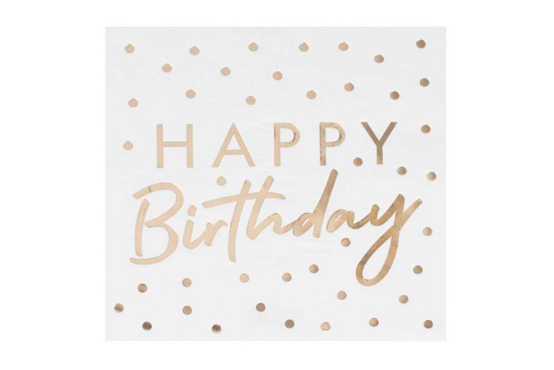 Salvete Happy Birthday -17cm - 16 kom
