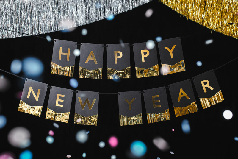 Baner Happy New Year - 135cm