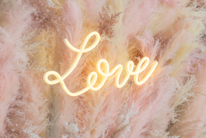 Neon LED lampa - Love