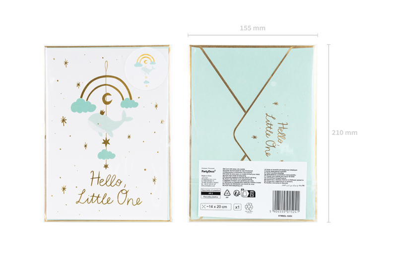 Čestitka sa visećom dekoracijom - Hello little one