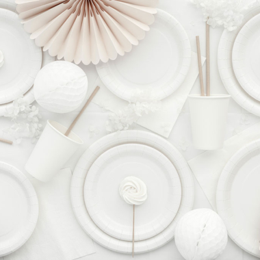 Plastični stolnjak - Beli