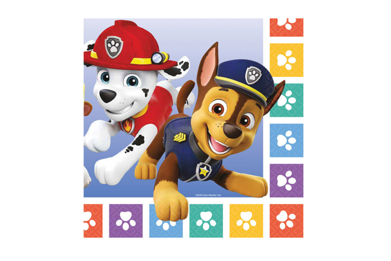 Salvete Paw Patrol  33cm - 16 kom