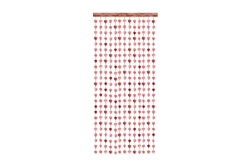 Rose gold srca zavesa – 100x245cm