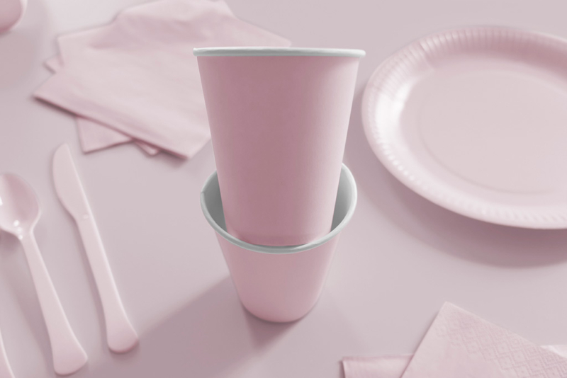 Čaše bledo roze 237ml - 8 kom