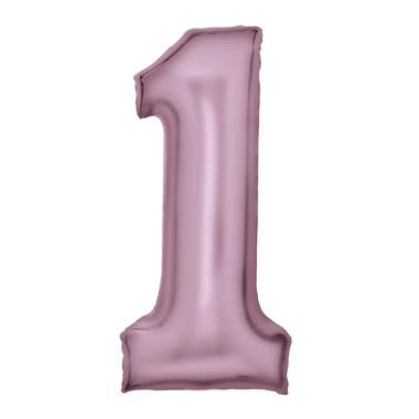 Broj 1 mat svetlo roze - 86cm