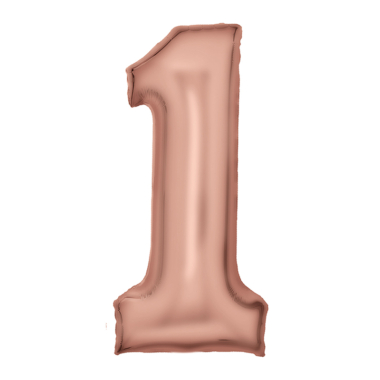 Broj 1 mat rose gold - 82cm