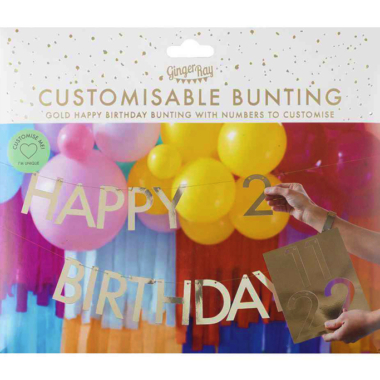 Baner Happy Birthday sa brojevima po želji - 1.5m