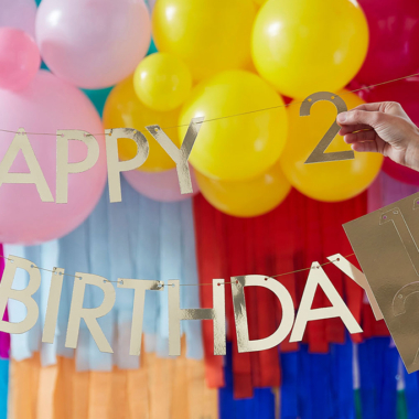 Baner Happy Birthday sa brojevima po želji - 1.5m