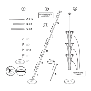 Stalak za gumene balone - 160cm