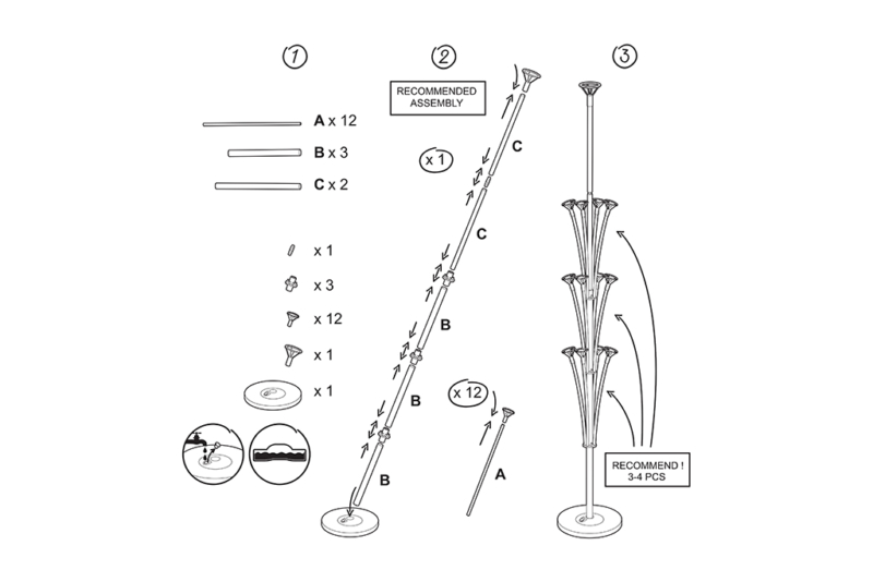 Stalak za gumene balone - 160cm