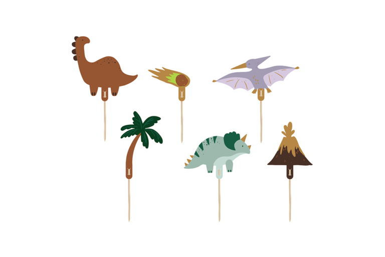Toper za tortu Dinosaurs - 6 kom