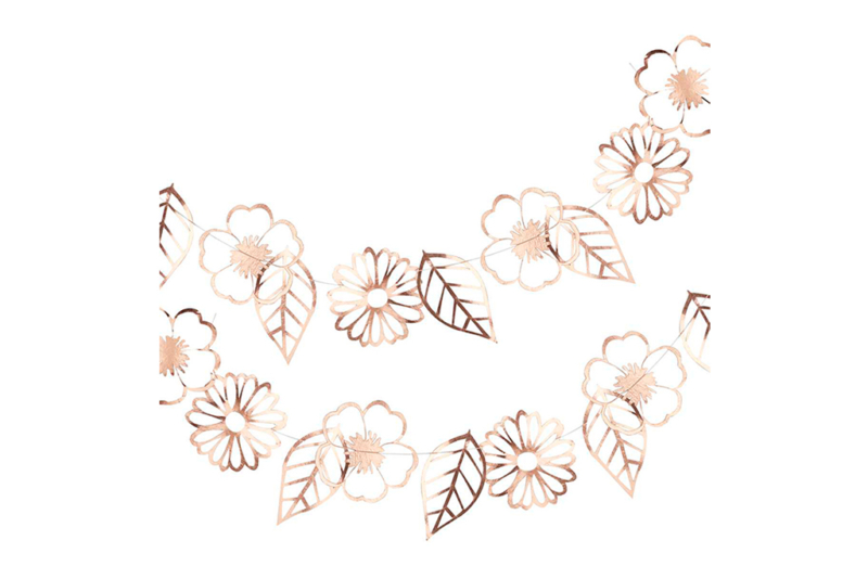 Baner rose gold cvetići - 3m