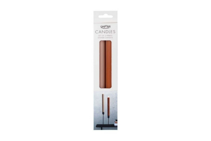 Sveće Christmas Copper rebraste 27cm - 2 kom