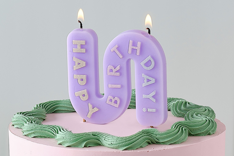 Svećica Happy Birthday - 12cm