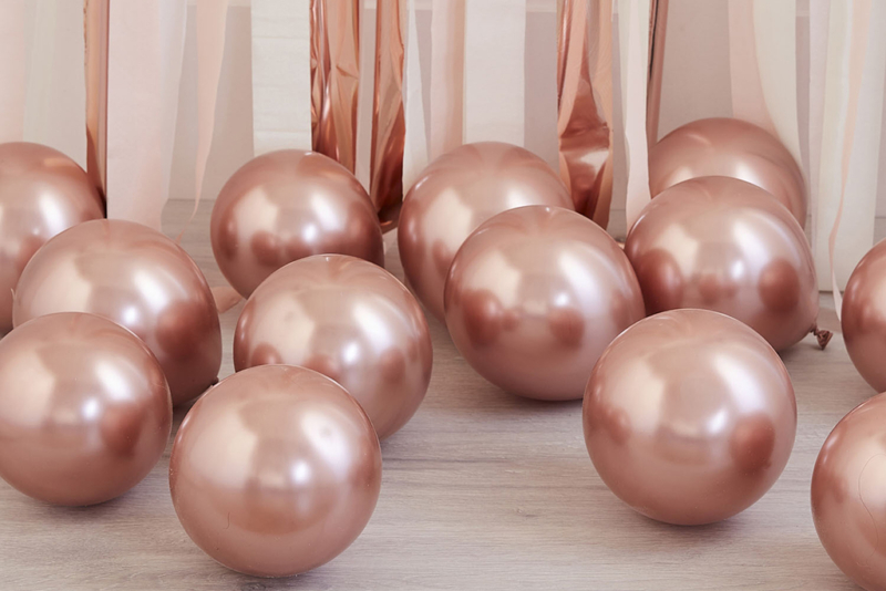 Rose gold hrom 12cm - 40 kom