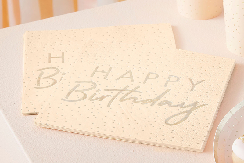 Salvete Happy Birthday 33cm – 16 kom