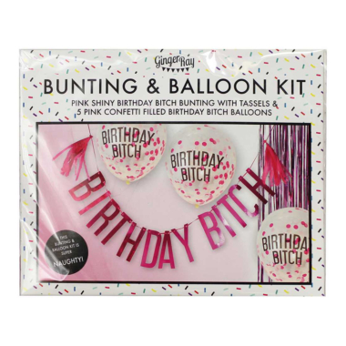 Set Birthday Bitch - baner i baloni