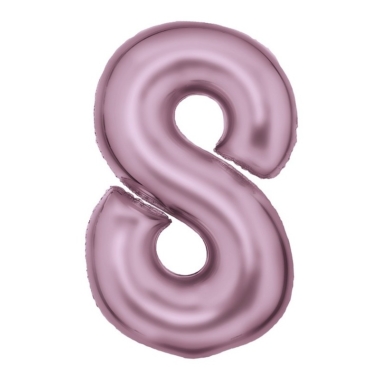 Broj 8 mat svetlo roze - 86cm