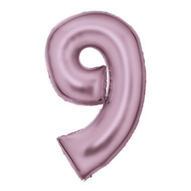 Broj 9 mat svetlo roze - 86cm