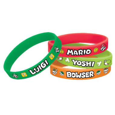 Gumene narukvice Super Mario - 6 kom