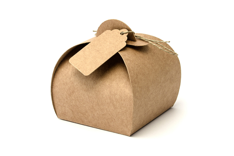 Kutijice Kraft sa oznakama 6cm - 10 kom