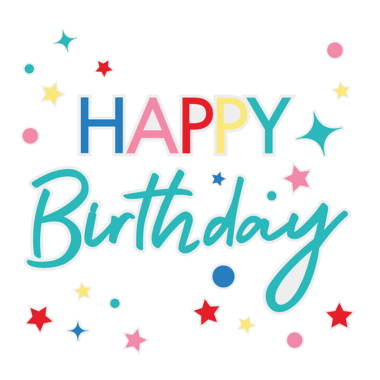 Nalepnica za prozor - Happy Birthday