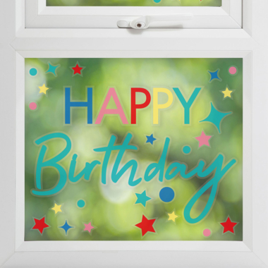 Nalepnica za prozor - Happy Birthday